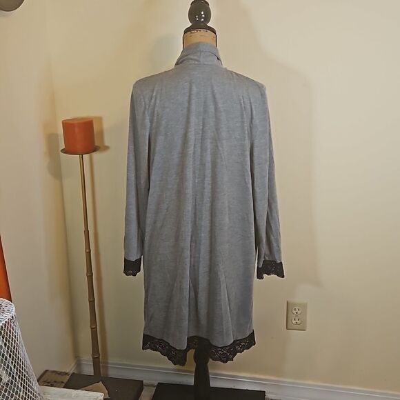 NWOT Asos long gray duster size Small (missing belt) - Picture 6 of 12